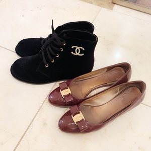 Salvatore ferragamo flat shoes. $100 for 2 shoes